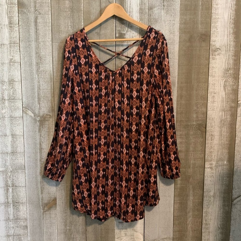{Billabong} Long Sleeve Mini Dress